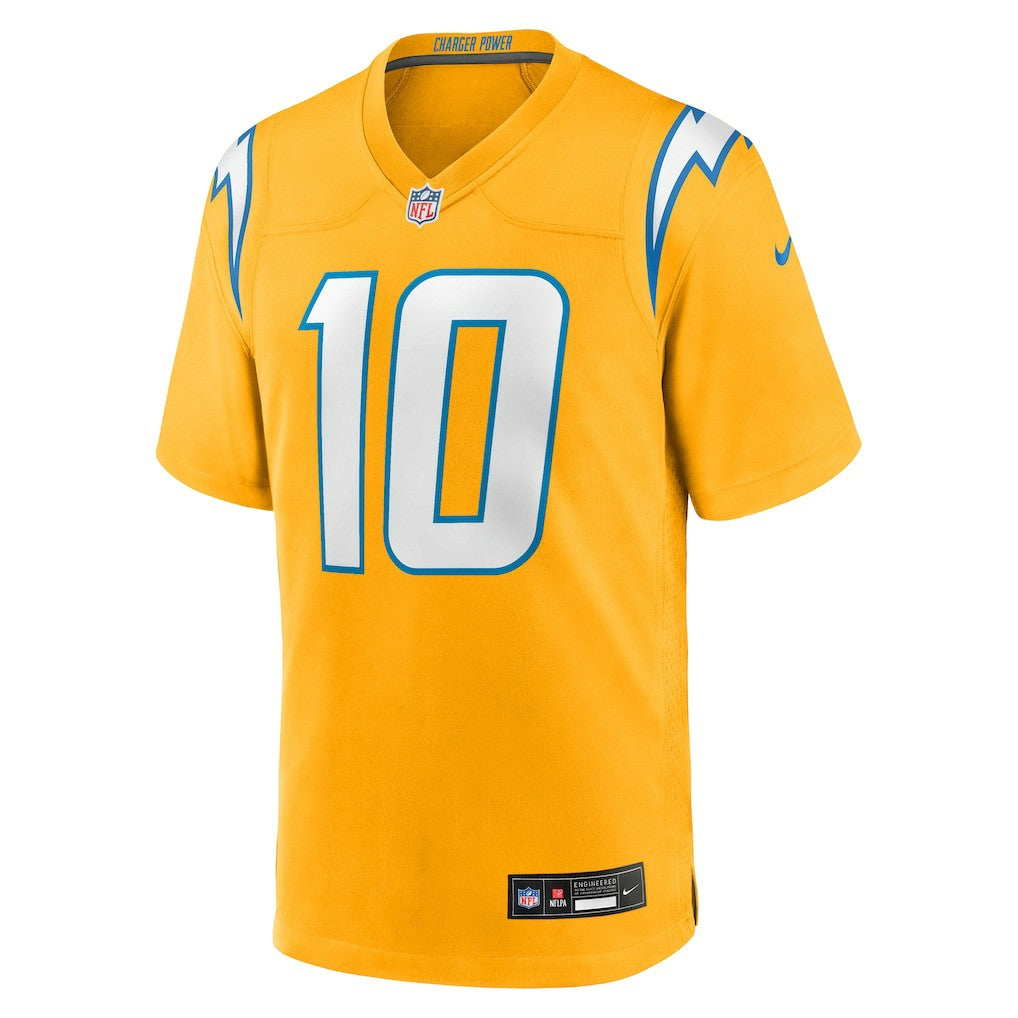Justin Herbert Los Angeles Chargers Youth Alternate Charger Power Game Player Jersey - Gold | Nike for sale