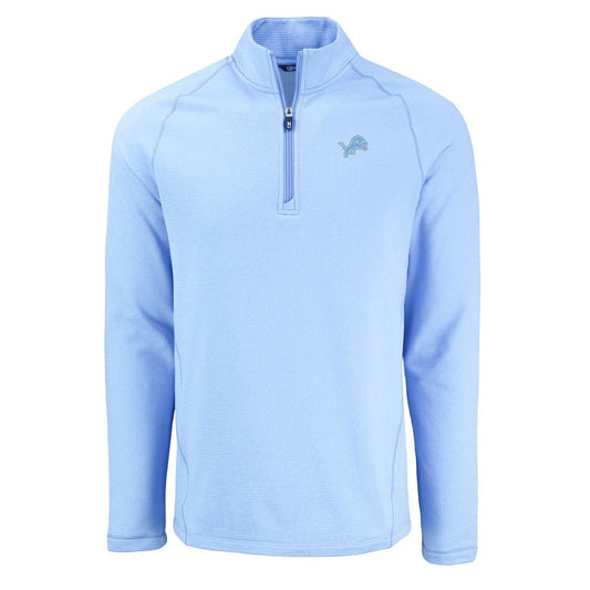 Detroit Lions Cutter & Buck Peshastin Eco Fleece Recycled Raglan Quarter-Zip Top - Powder Blue discount
