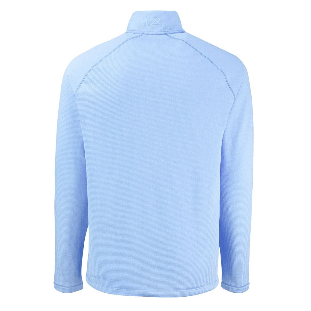 San Francisco 49ers Cutter & Buck Peshastin Eco Fleece Recycled Raglan Quarter-Zip Top - Powder Blue online