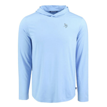 Minnesota Vikings Men's Cutter & Buck Coastline Epic Comfort Eco Recycled Men's Hooded Shirt - Powder Blue discount