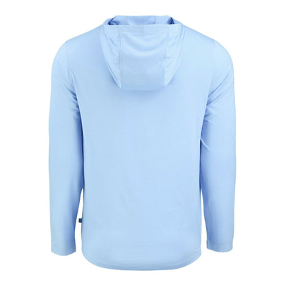 Denver Broncos Men's Cutter & Buck Coastline Epic Comfort Eco Recycled Men's Hooded Shirt - Powder Blue sale