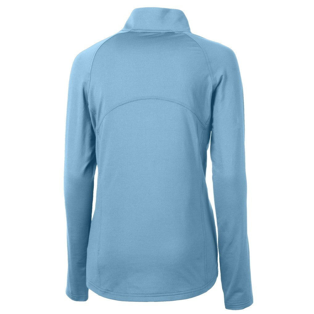 Indianapolis Colts Cutter & Buck Women's Adapt Eco Knit Stretch Recycled Half-Zip Top - Powder Blue for sale