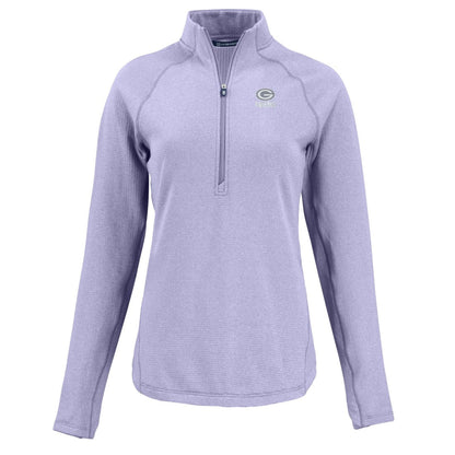 Green Bay Packers Cutter & Buck Women's Peshastin Eco Fleece Recycled Half-Zip Top - Purple cheap