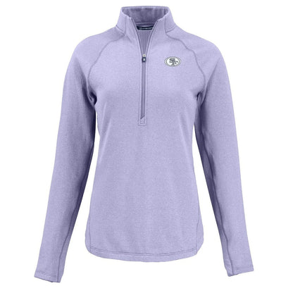 San Francisco 49ers Cutter & Buck Women's Peshastin Eco Fleece Recycled Half-Zip Top - Purple online