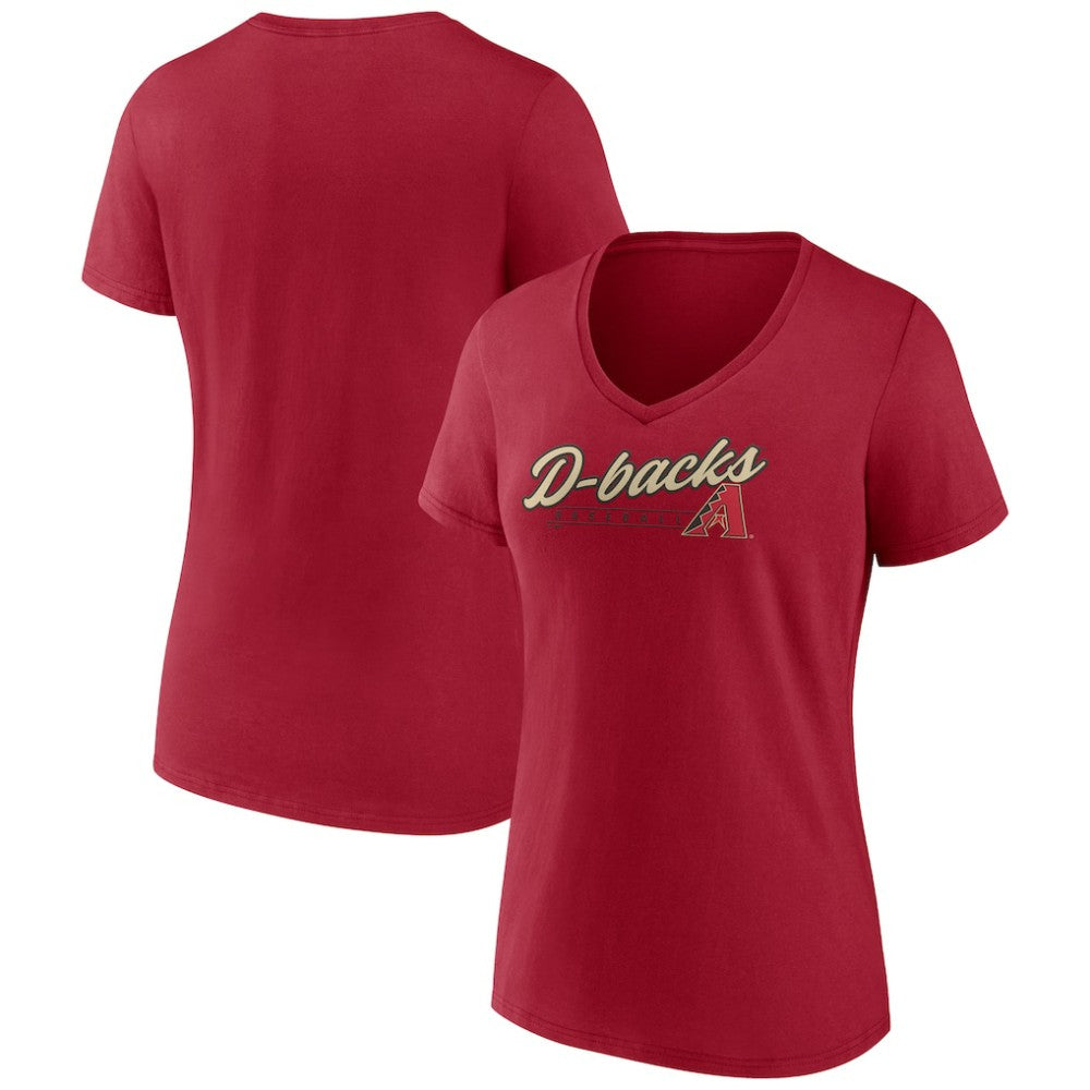 Arizona Diamondbacks Women's One And Only V-Neck T-Shirt - Red