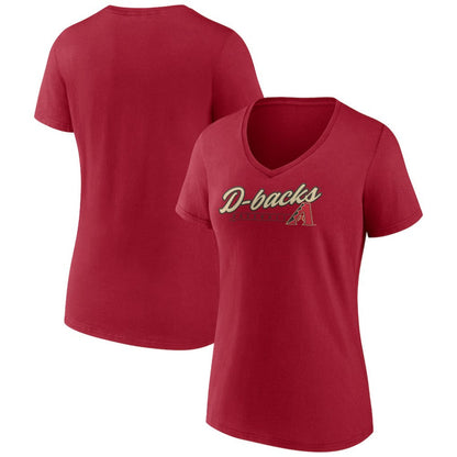 Arizona Diamondbacks Women's One And Only V-Neck T-Shirt - Red