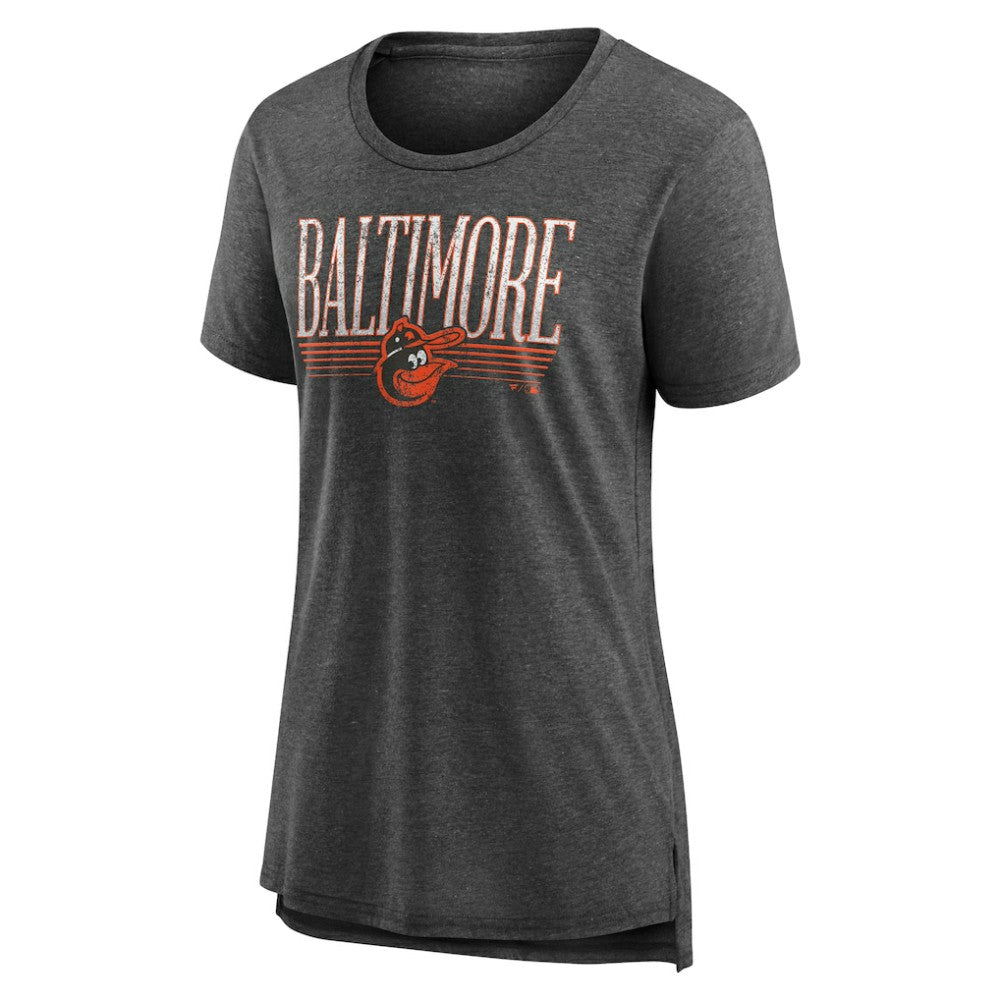 Baltimore Orioles Women's Toppler Tri-Blend T-Shirt - Gray