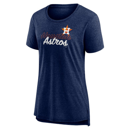 Houston Astros Women's Practice Time Tri-Blend T-Shirt - Navy