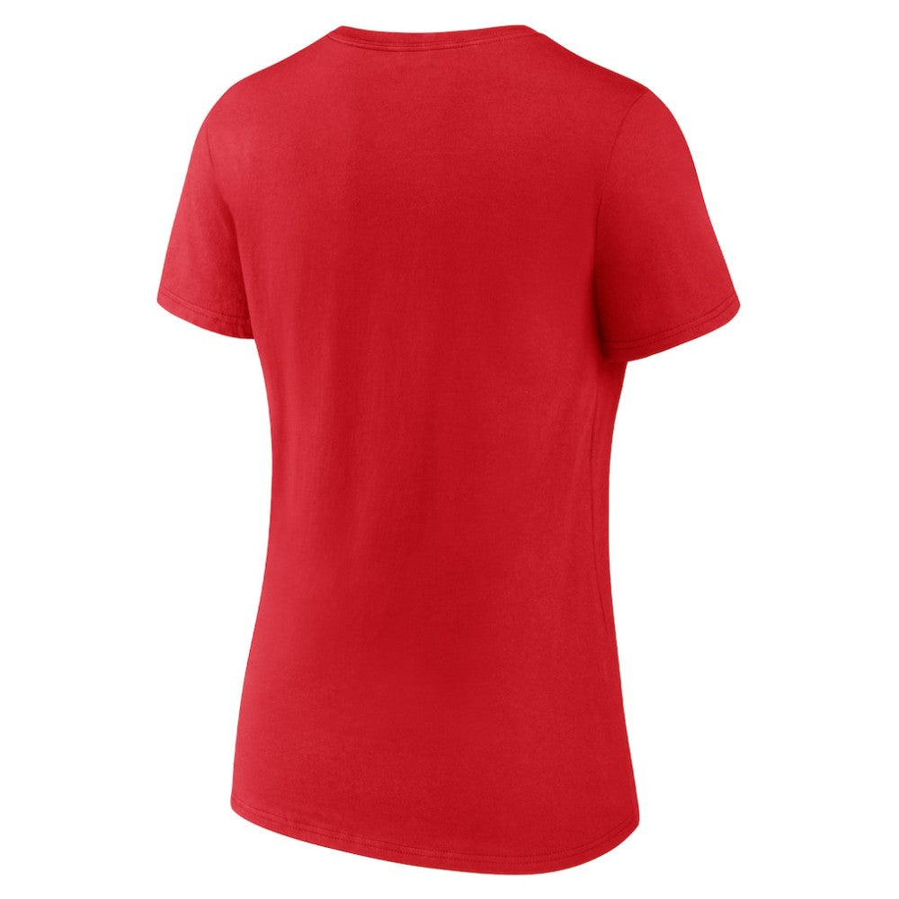 St. Louis Cardinals Women's Primary Play V-Neck T-Shirt - Red