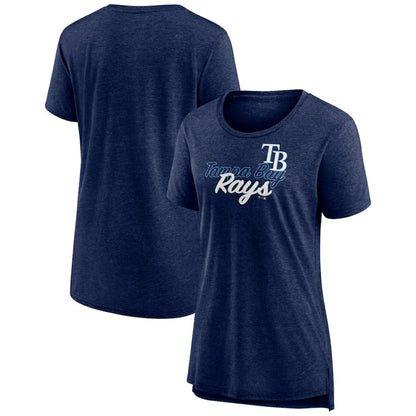 Tampa Bay Rays Women's Practice Time Tri-Blend T-Shirt - Navy