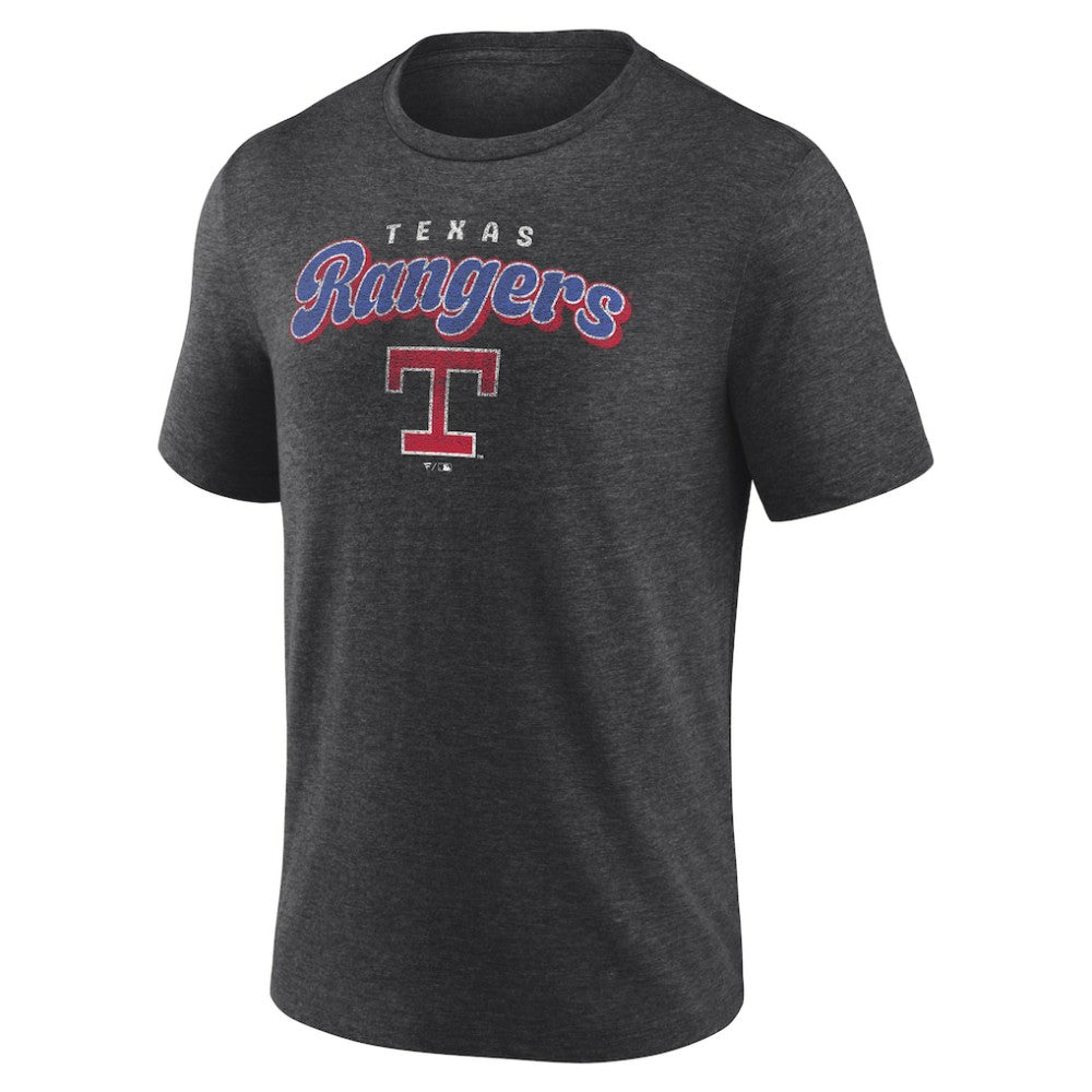 Texas Rangers Wonderment Tri-Blend T-Shirt - Charcoal