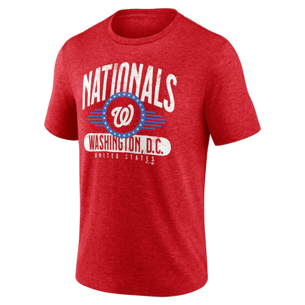 Washington Nationals Badge of Honor Tri-Blend T-Shirt - Red