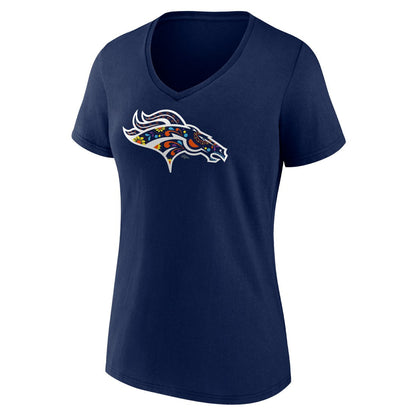 Denver Broncos Women's Mexico Bronco V-Neck T-Shirt - Navy online