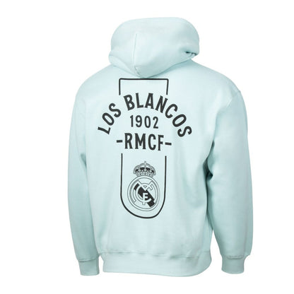 Real Madrid Sport Design Sweden Streetwear Relaxed Pullover Hoodie - Light Blue online