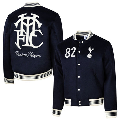 Tottenham Hotspur Sport Design Sweden Free Kick Wool Varsity Jacket - Navy online