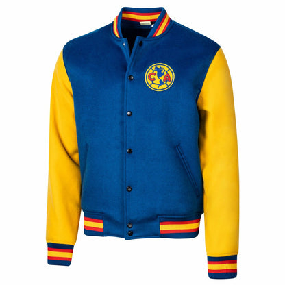 Club America Sport Design Sweden Free Kick Wool Varsity Jacket - Royal on sale