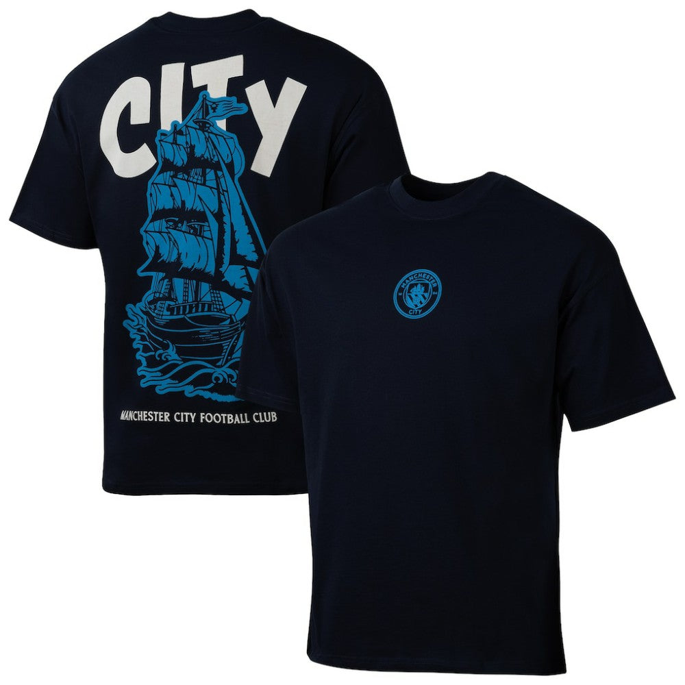 Manchester City Sport Design Sweden Youth Game Day Graphic T-Shirt - Navy for sale