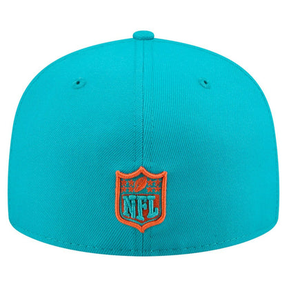 Miami Dolphins New Era State Stitch 59FIFTY Fitted Hat - Aqua cheap