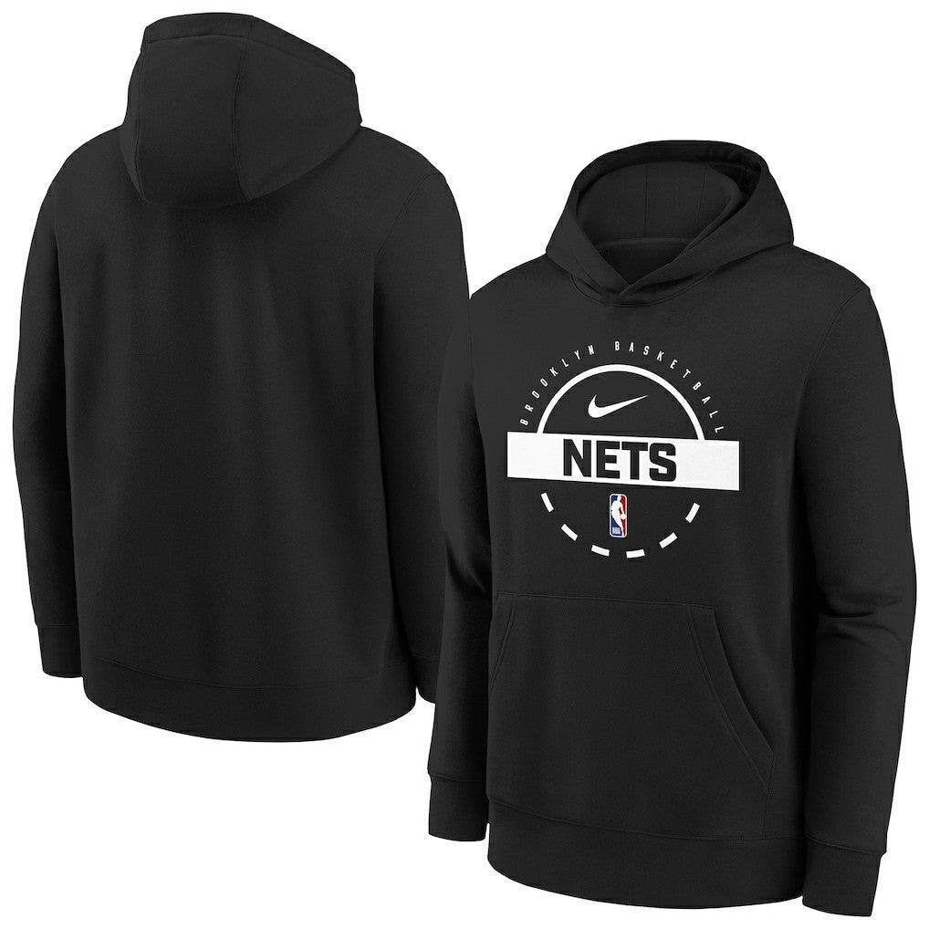Brooklyn Nets Youth 2025/26 Club Fleece Practice Hoodie - Black | Nike on sale