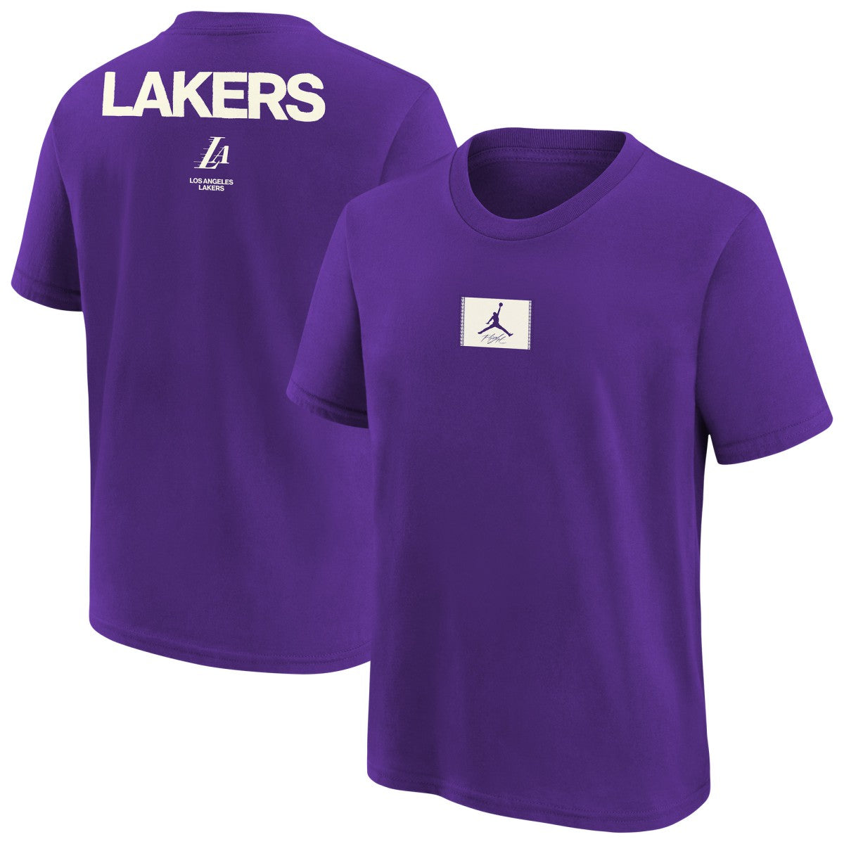 Los Angeles Lakers Jordan Brand Youth Courtside Statement 85 T-Shirt - Purple discount