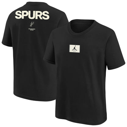 San Antonio Spurs Jordan Brand Youth Courtside Statement 85 T-Shirt - Black on sale