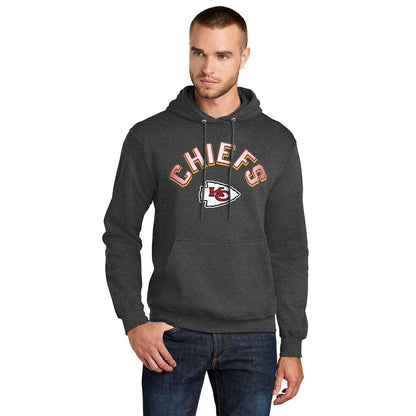 Kansas City Chiefs Starter Arch Over Logo Pullover Hoodie - Charcoal on sale