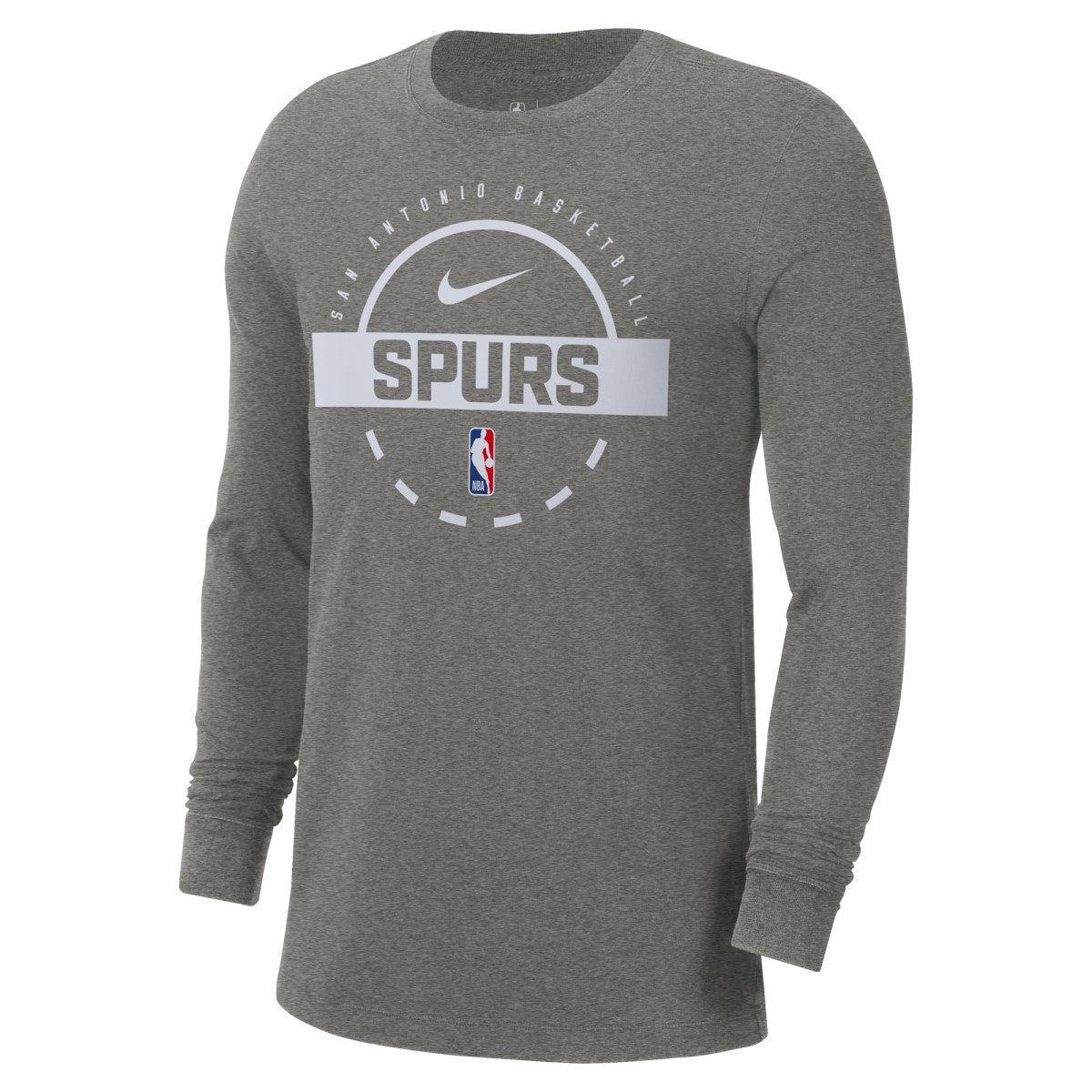 San Antonio Spurs Authentic Long Sleeve Practice T-Shirt - Charcoal | Nike sale