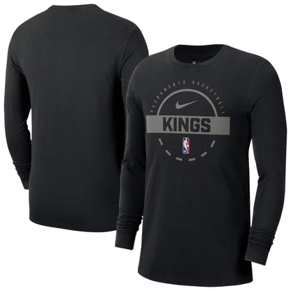 Sacramento Kings Authentic Long Sleeve Practice T-Shirt - Black | Nike discount