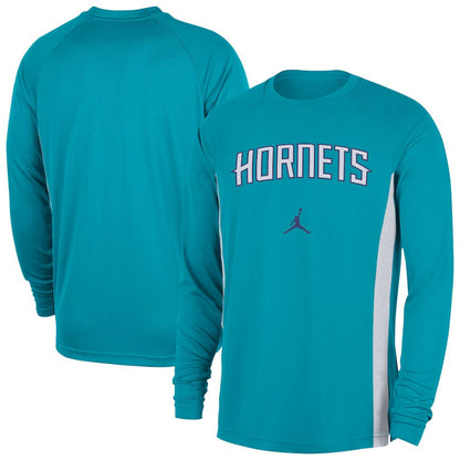 Charlotte Hornets Jordan Brand 2025/26 Authentic Pre-Game Legend Dri-FIT Long Sleeve Shooting Shirt - Teal on sale