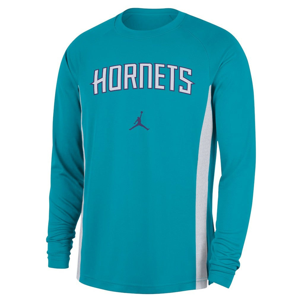 Charlotte Hornets Jordan Brand 2025/26 Authentic Pre-Game Legend Dri-FIT Long Sleeve Shooting Shirt - Teal on sale