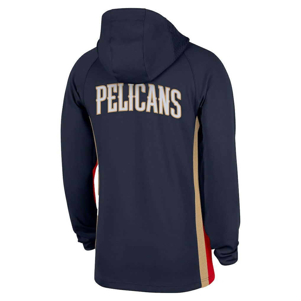 New Orleans Pelicans Authentic On Court Zone Quarter-Zip Dri-FIT Hoodie Jacket - Navy | Nike outlet