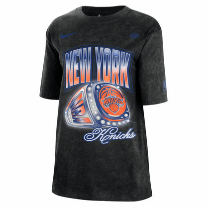New York Knicks Women's Courtside Original Content Vintage Washed Boyfriend T-Shirt - Black | Nike on sale