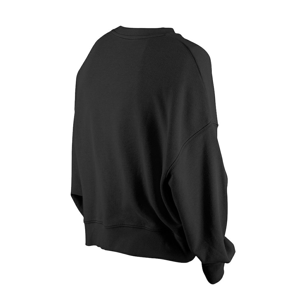 Baltimore Ravens New Era Women's Oversized Throwback Mineral Wash Crew Neck Sweatshirt - Black discount