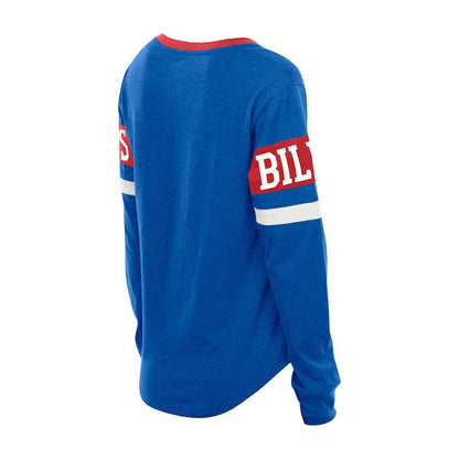 Buffalo Bills New Era Women's Throwback Lace-Up Long-Sleeve T-Shirt - Royal outlet