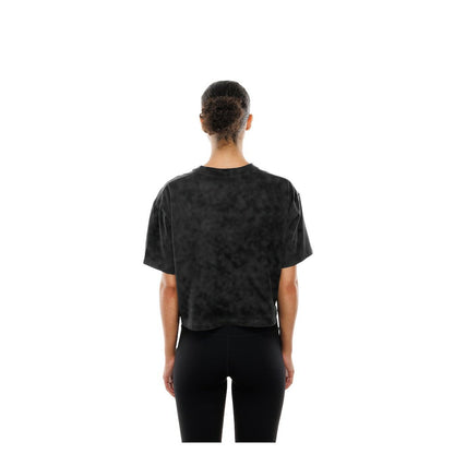 Cleveland Browns New Era Women's Boxy Cropped Sport Night Mineral Wash T-Shirt - Black on sale
