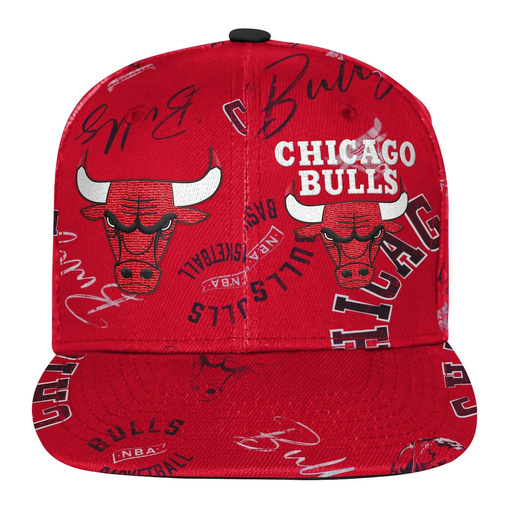 Chicago Bulls Outerstuff Youth Street Hooper Allover Print Snapback Hat - Red discount