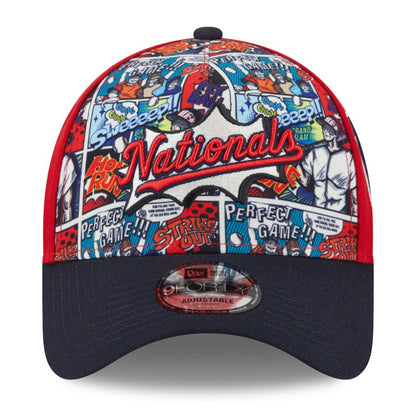 Washington Nationals Youth 2025 MLB Diamond Hero Edition A-Frame 9FORTY Adjustable Hat - Red/Navy | New Era