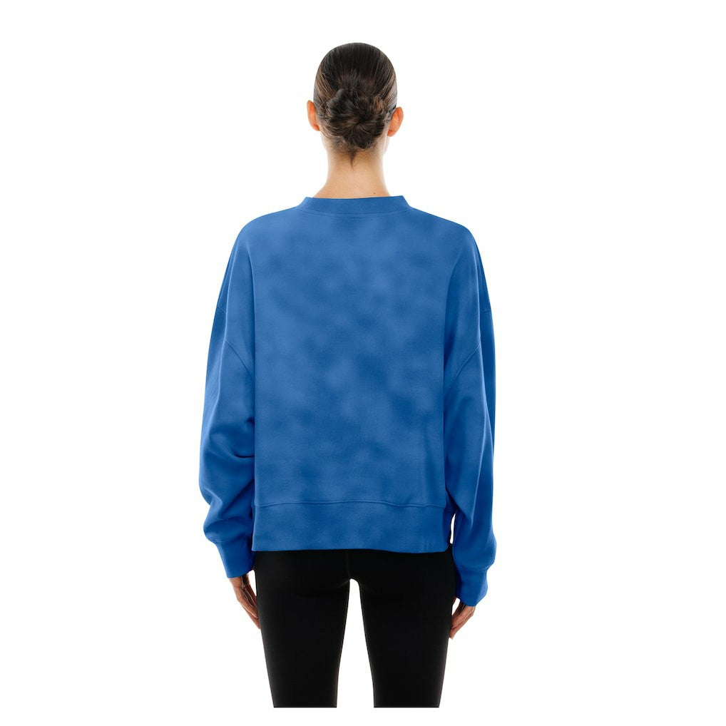 Dallas Mavericks Women's Boxy Throwback Mineral Wash Sweatshirt sale - Blue | New Era sale