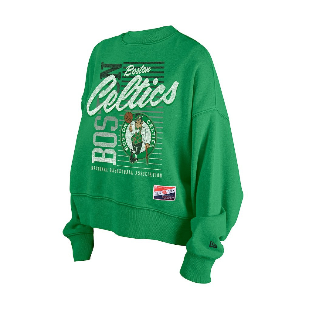 Boston Celtics Women's Boxy Throwback Mineral Wash Sweatshirt - Kelly Green | New Era on sale