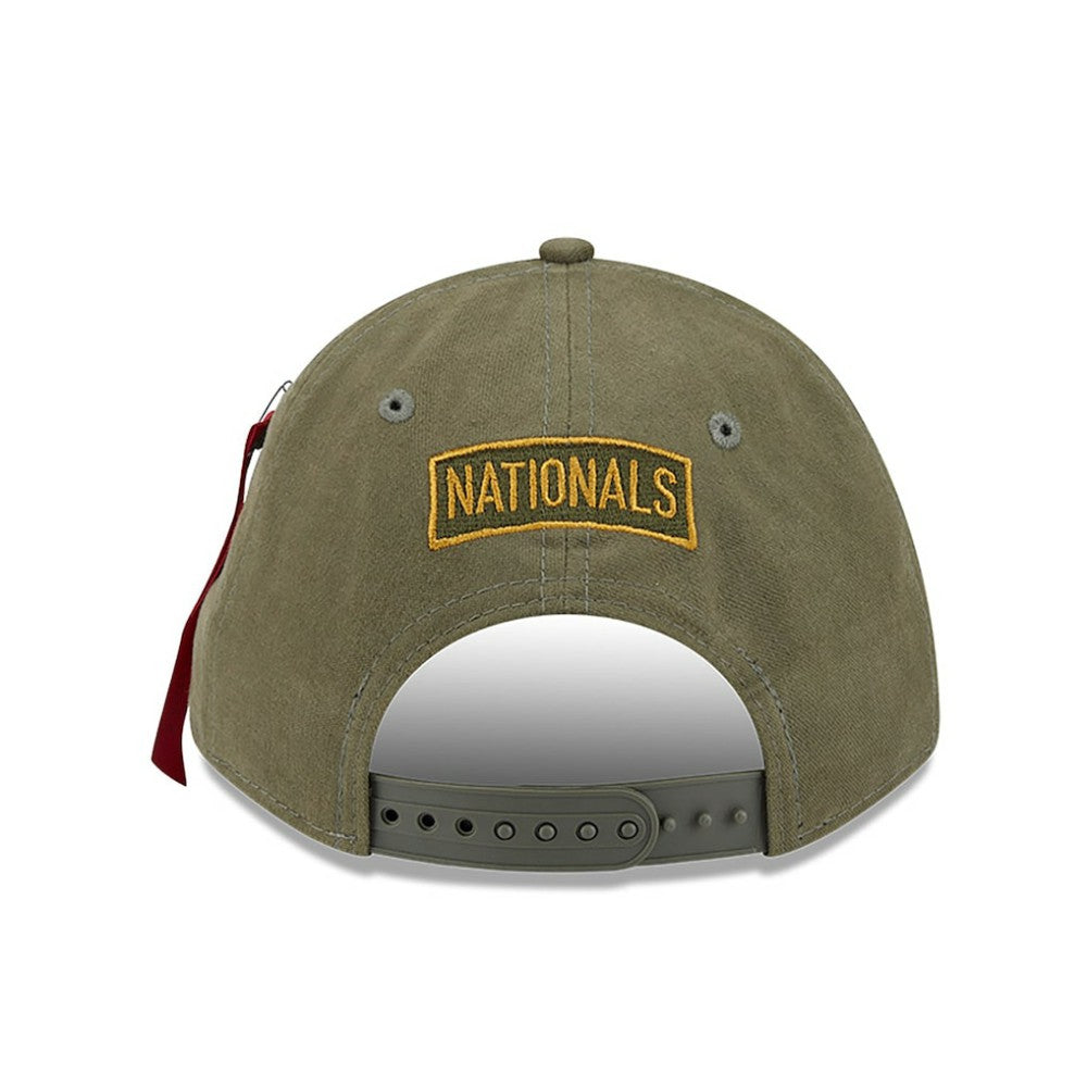 Washington Nationals x Alpha Industries A-Frame 9FORTY Adjustable Hat - Olive | New Era