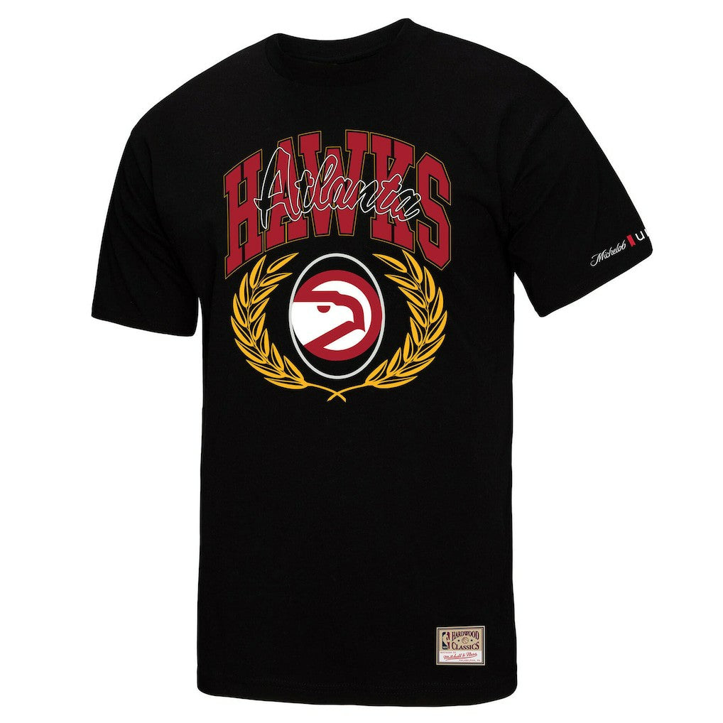 Atlanta Hawks NBA x Michelob Ultra Rewind II T-Shirt - Black | Mitchell & Ness for sale