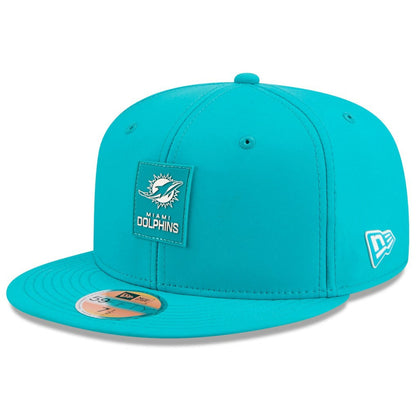 Miami Dolphins New Era 2025 Sideline 59FIFTY Fitted Hat - Aqua outlet