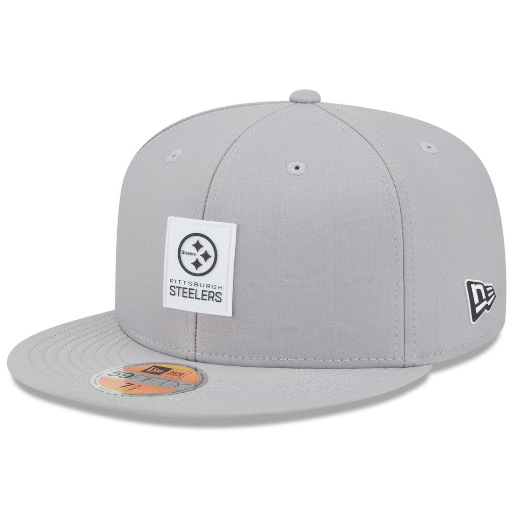 Pittsburgh Steelers New Era 2025 Sideline 59FIFTY Fitted Hat - Gray cheap