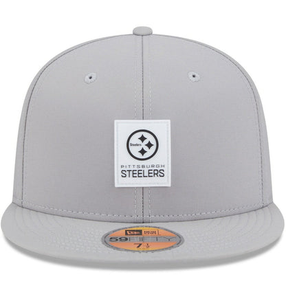 Pittsburgh Steelers New Era 2025 Sideline 59FIFTY Fitted Hat - Gray cheap