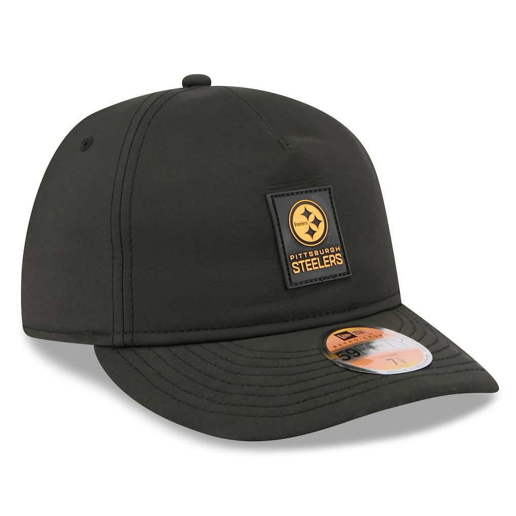 Pittsburgh Steelers New Era 2025 Sideline Retro Crown 59FIFTY Fitted Hat - Black discount