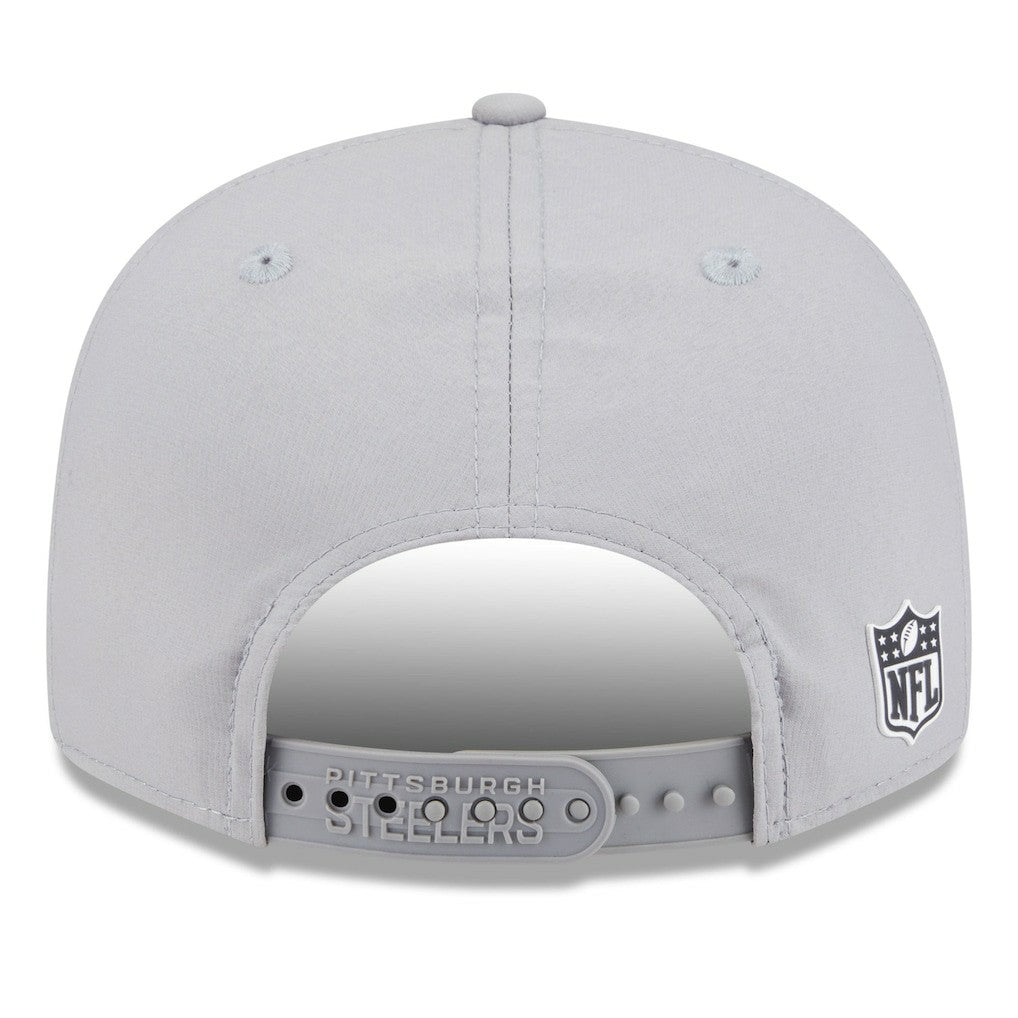 Pittsburgh Steelers New Era 2025 Sideline Split Panel 9FIFTY Snapback Hat - Gray sale