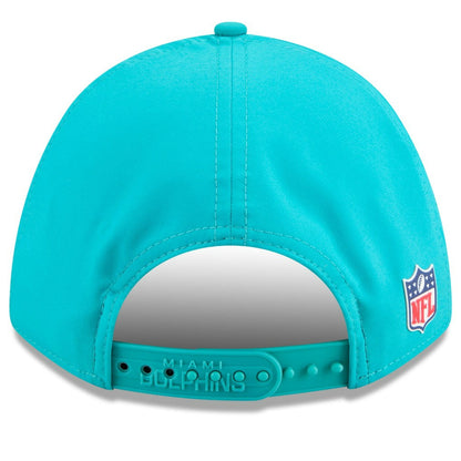 Miami Dolphins New Era 2025 Sideline M-Crown 9FORTY Adjustable Hat - Aqua on sale