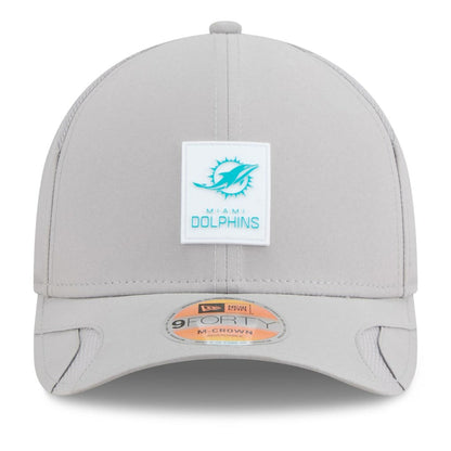 Miami Dolphins New Era 2025 Sideline M-Crown 9FORTY Adjustable Hat - Gray cheap
