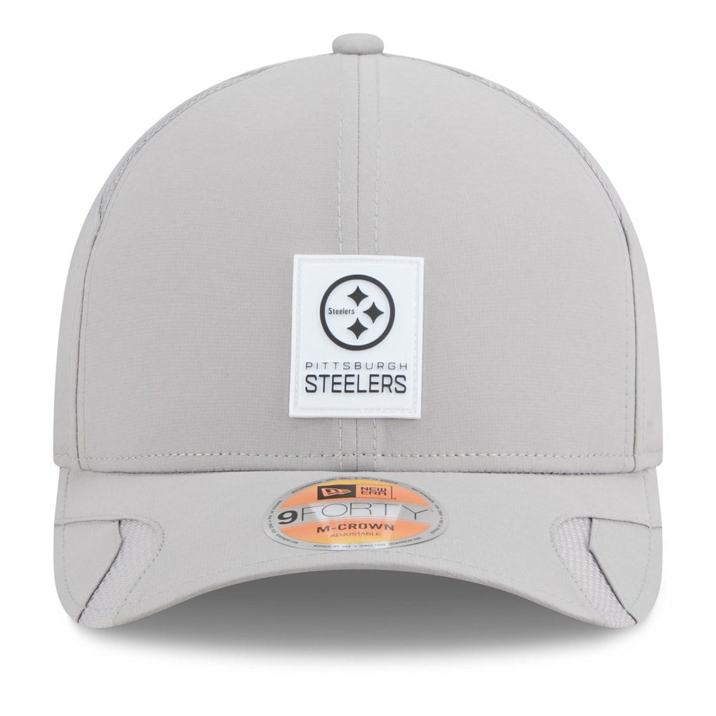 Pittsburgh Steelers New Era 2025 Sideline M-Crown 9FORTY Adjustable Hat - Gray discount