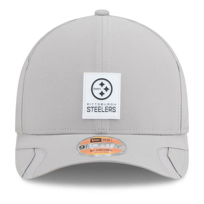 Pittsburgh Steelers New Era 2025 Sideline M-Crown 9FORTY Adjustable Hat - Gray discount